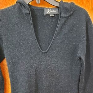 Guess Sweater Hoodie, Medium, Black